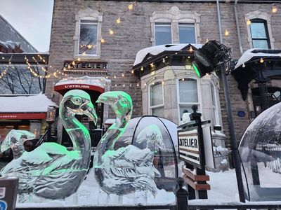 Old Quebec ice sculptures