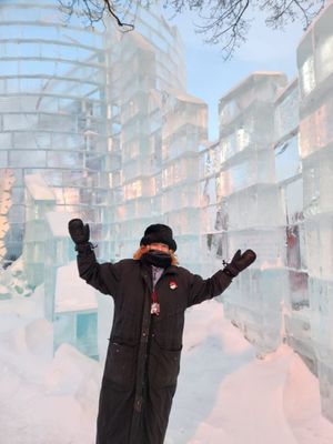Nancy at the Ice Palace - Looking for Bon Homme