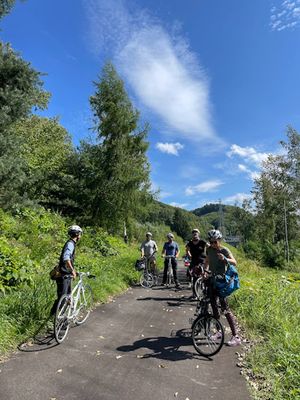Biking Chubetsu River trail - Asahikawa