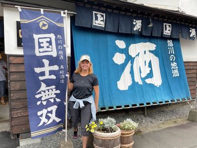 Sake tasting at the Takasago Shuzo brewery, Asahikawa