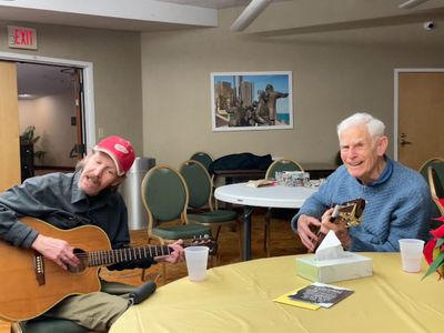 Kelly Craig and Uncle John (my dad) Jam