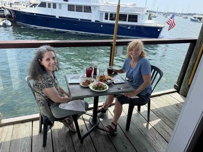 with Julie Mabey in Newport