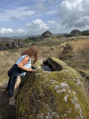 With Cynthia at Necrópole de São Gens. Portugal