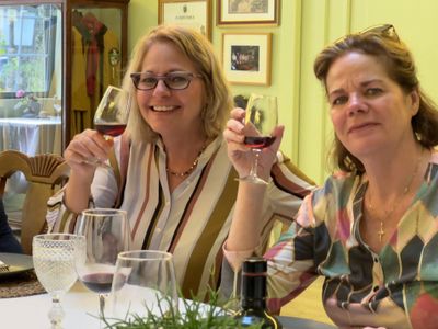 Nan & Elly at the Quinta da Pacheca Winery in the Douro region