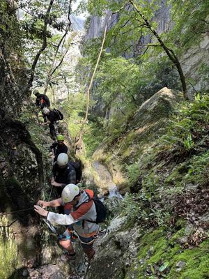 Via Ferrata Rio Sallagoni at Lake Garda, Italy