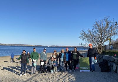 East End Beach clean up crew