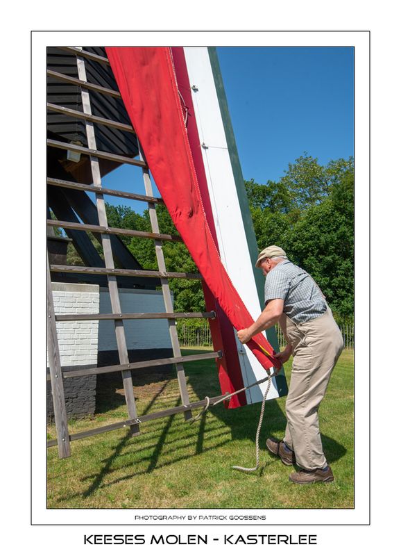 086 Afzeilen van de molen na het draaien- malen.