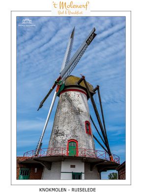 De knokmolen from 1840, a must see windmill in Belgium