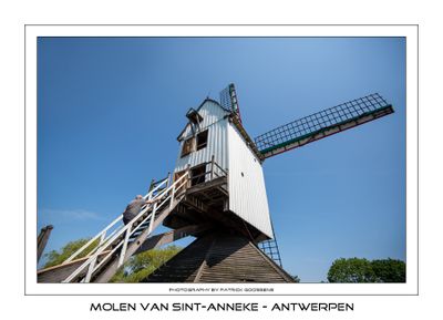 Focus op de staakmolen van Sint-Anneke in Antwerpen