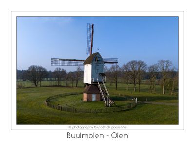 Focus op de Buulmolen in Olen.