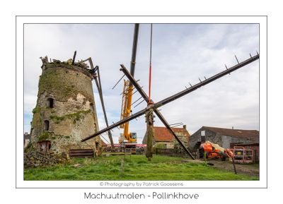 De ontmanteling van het gaande werk van de Machuutmolen