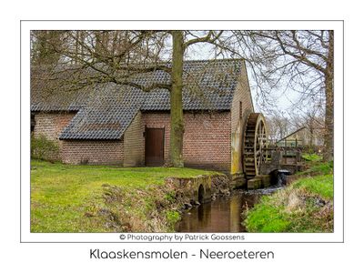 Portret van de Klaaskensmolen in Neeroeteren