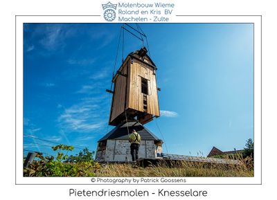 De restauratie van de Pietendriesmolen in Knesselare