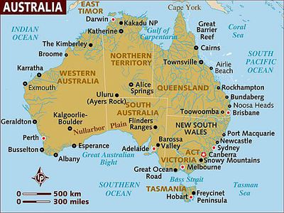 Map of Australia.
