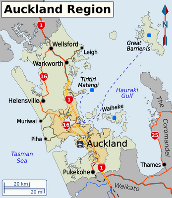 Auckland map.