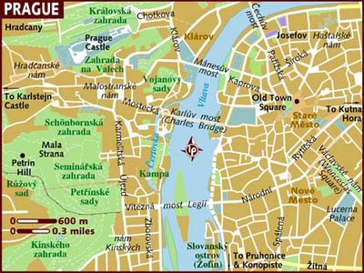 Map of Prague.
