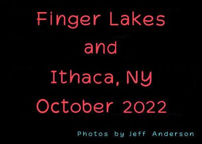 Finger Lakes and Ithaca, NY cover page.