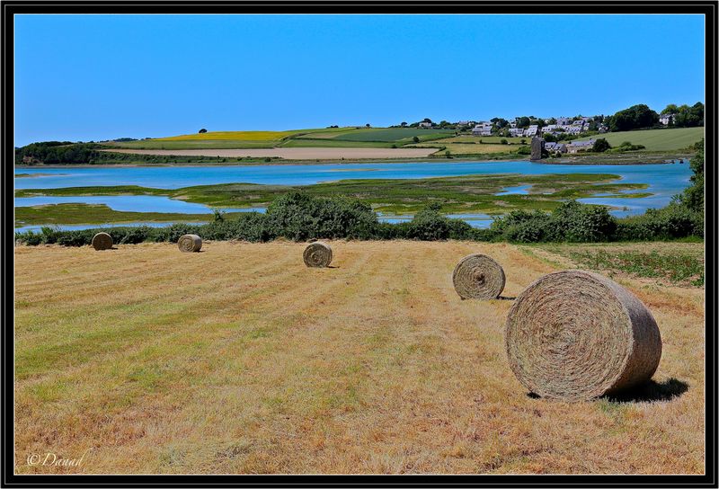Haystacks near river Rance.
