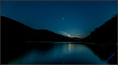 Moonset on Lyman Lake
