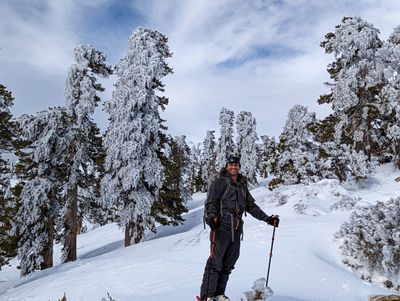 James' first backcoutry ski descent