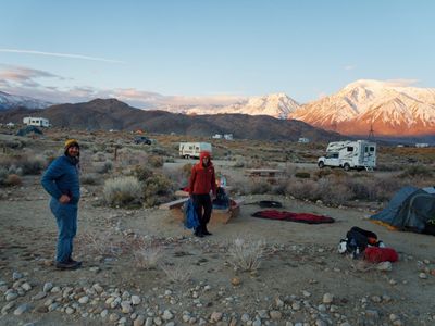 Camp in the 'Pit'