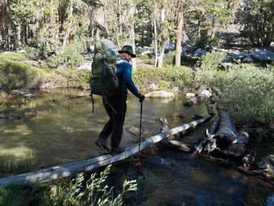 Crossing the outlet of Hilton Lake #4