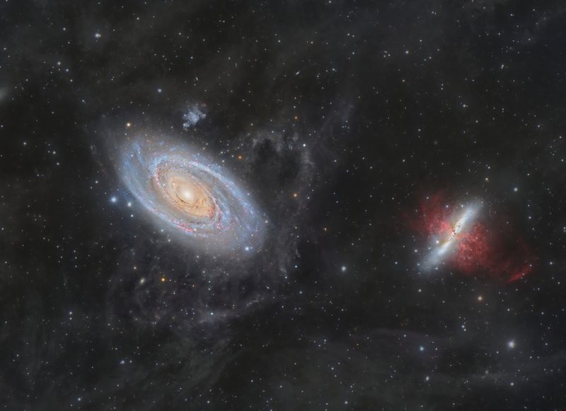 M 81, M 82 Galaxies 