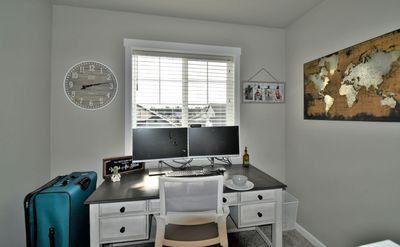 top of stairs work area