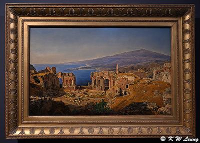 Ruins of the Greek Theatre at Taormina and Mount Etna (1844) by Ferdinand Georg Waldmller DSC_6330
