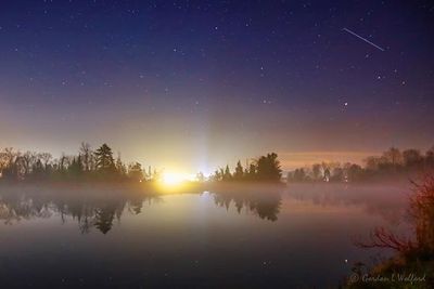Meteor Over The Rideau Canal On A Foggy Night 90D41866
