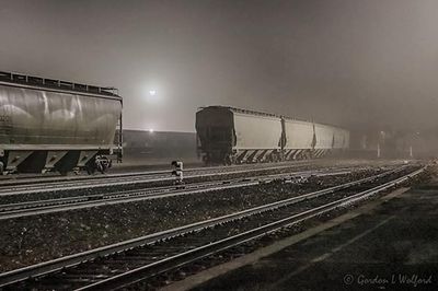 Rail Yard In Night Fog 90D41873-7