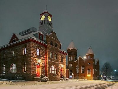 Old Post Office & Trinity United Church At Night 90D52557-61