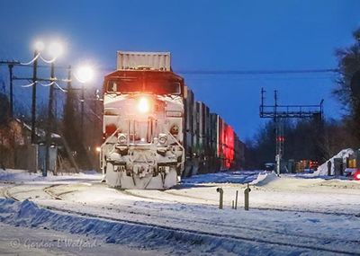 Departing Westbound Freight Train Rear DPU 90D54701