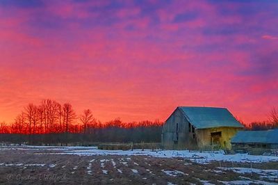 Red Dawn Beyond Old Barn 90D59350-4
