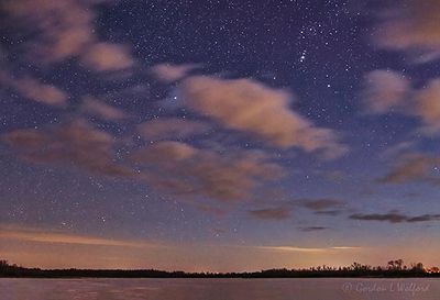 Night Sky Over Frozen Irish Creek 90D59253