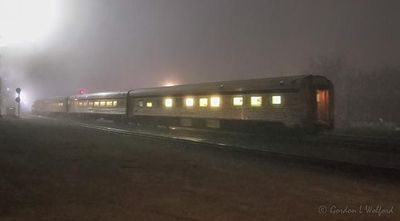 Ottawabound VIA Rail Train In Night Fog 90D61023