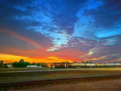 Dawn Sky At Rail Yard (iPhone14-1983)
