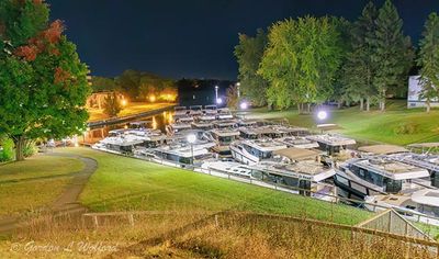 Le Boat Fleet Queue At Night 90D88799