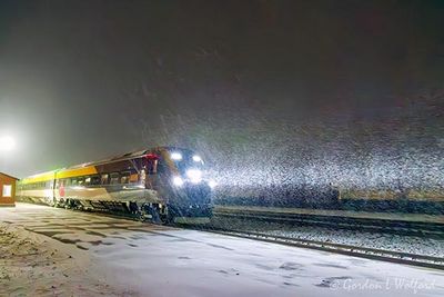 VIA Rail New Fleet Train 41 In Snowfall 90D97162