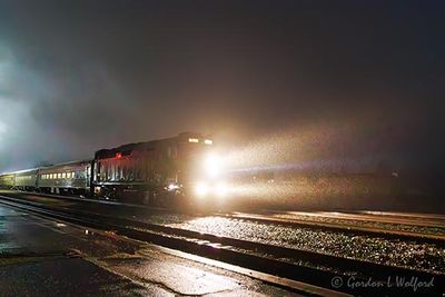 VIA Rail Train 41 In Predawn Misty Rain 90D98523