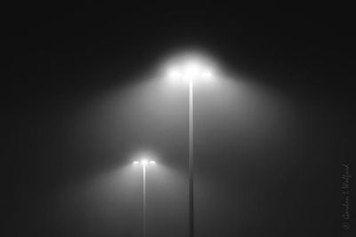 Parking Lot Lights In Night Fog 90D104892