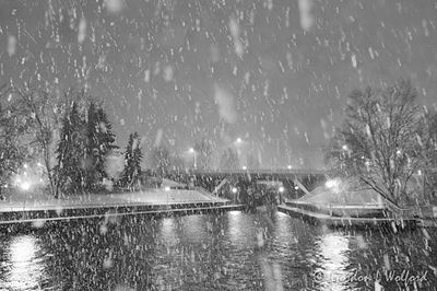 Beckwith Street Bridge At Night In Spring Snowstorm 90D107322-6