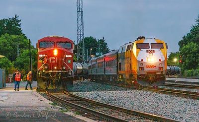 VIA 641 Waiting On Eastbound Tanker Train 90D114188