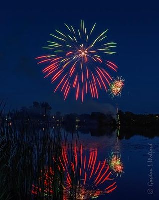 Canada Day 2024 Fireworks Reflected 90D116472