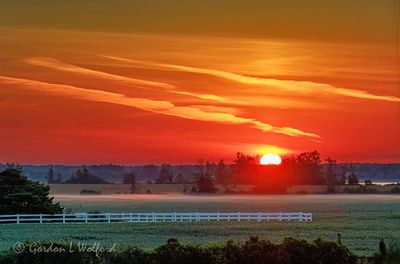 Sunrise Beyond Fence & Ground Fog 90D125895