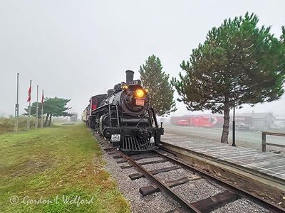 CN 1112 Steam Locomotive On A Foggy Morning (iPhone14-3592)