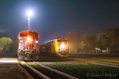 VIA Rail Train 41 Passing Eastbound CPKC Freight Train 90D131218