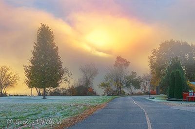 Sunrise Through Fog Beyond Riverdale Avenue 90D132224-8