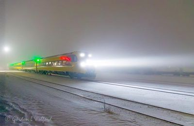 VIA Rail 641 On A Foggy Night 90D134516
