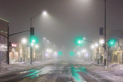 Beckwith Street On A Foggy Winter Night 90D134421